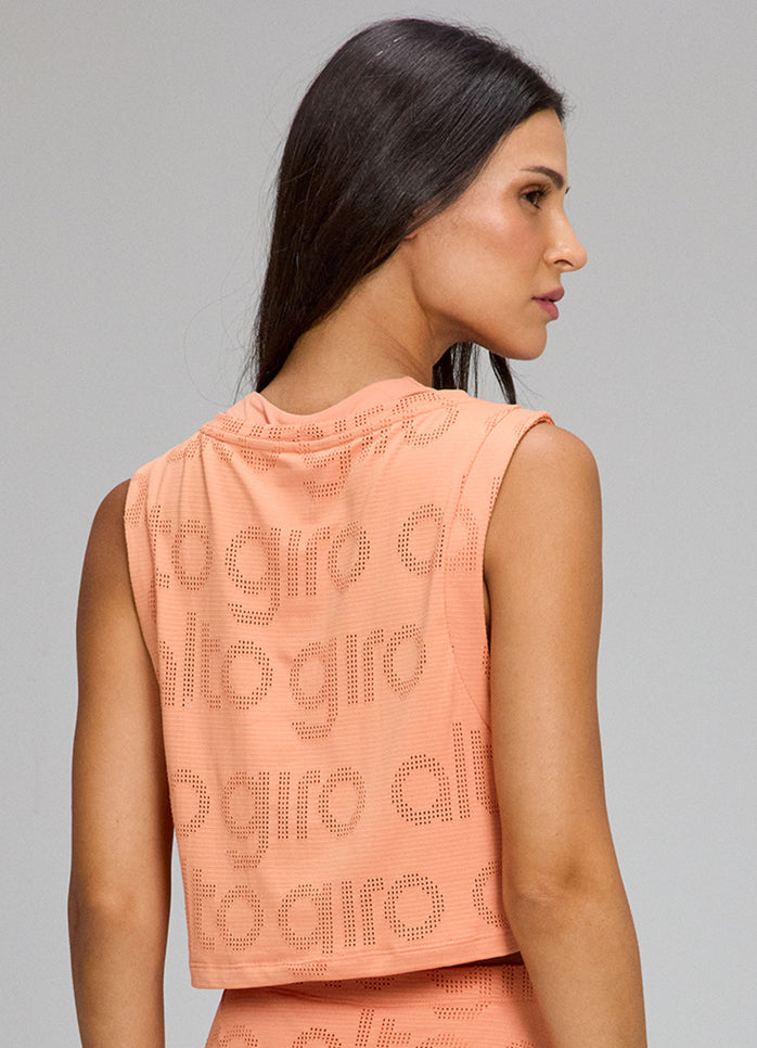 Cropped Mesh Tank