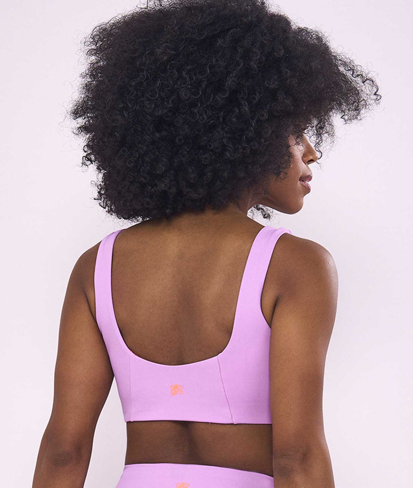 V-neck top with low-cut back