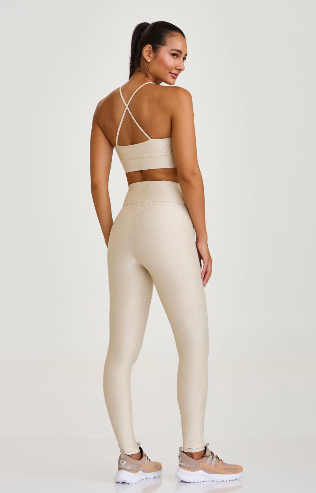 Essential ribbed top with crossed straps