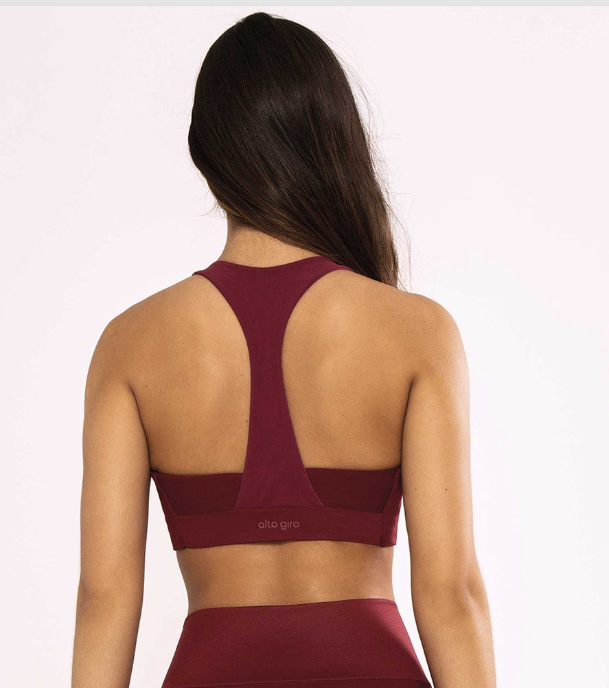 Eco-leather top with racerback