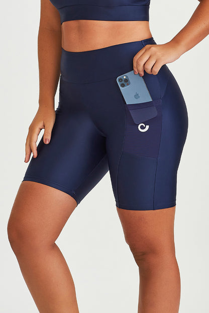 Athletic shorts with tulle pocket