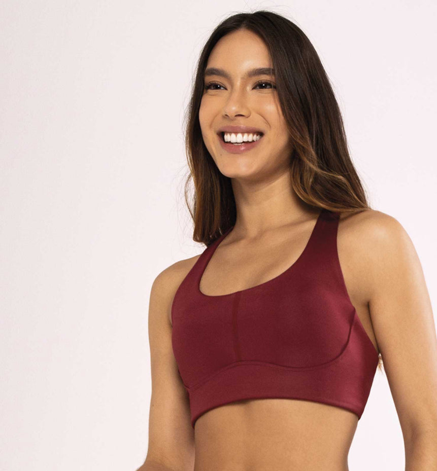 Eco-leather top with racerback