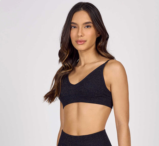 Gold lurex seamless top