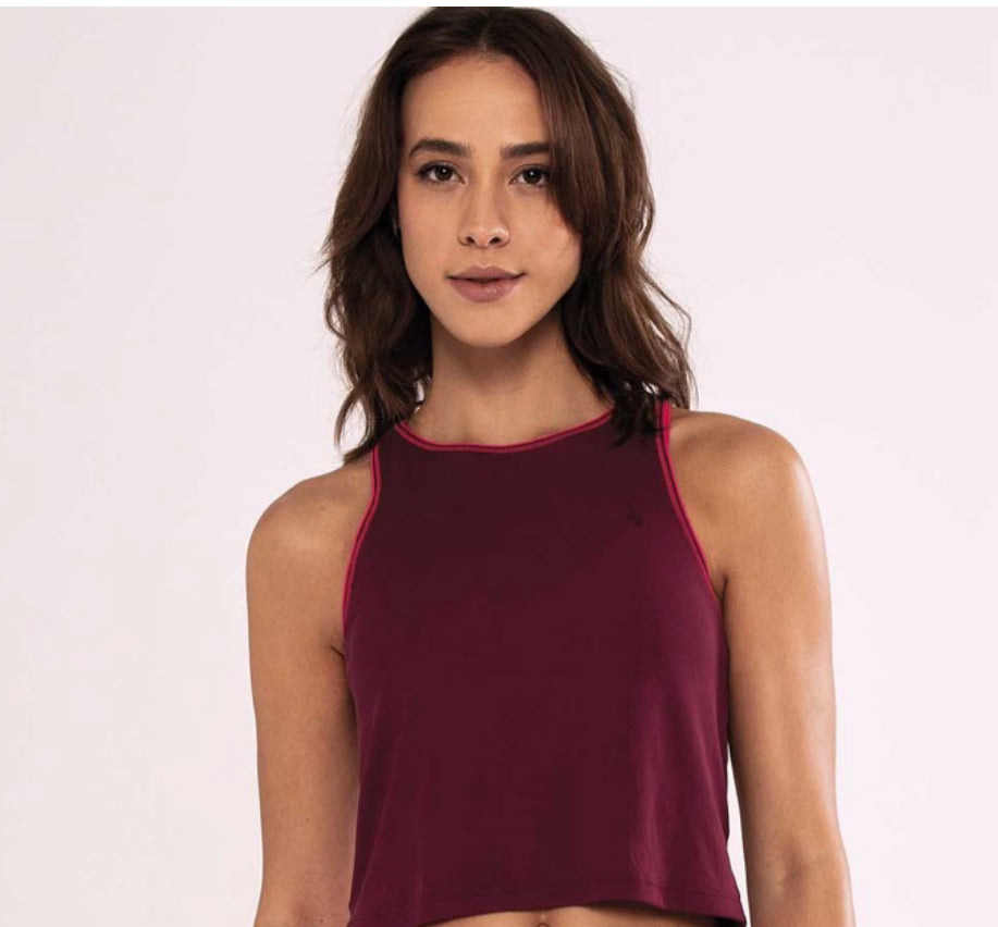 Cross-Back Cropped Tank