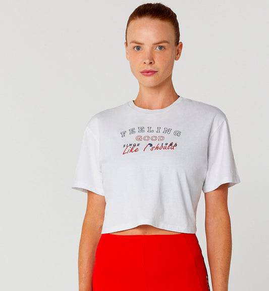 Cotton t-shirt cropped