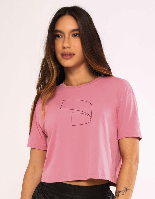T-shirt cropped skin fit symbol