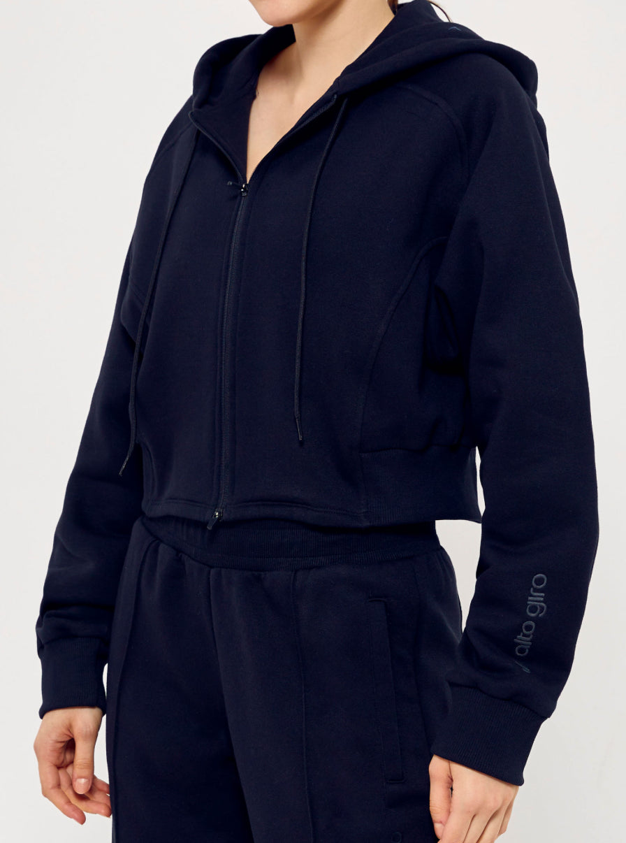 Cropped Sweatshirt Jacket