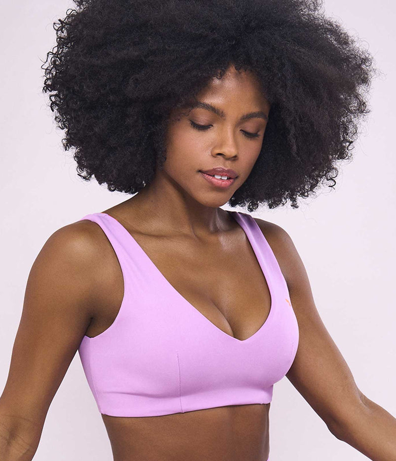 V-neck top with low-cut back