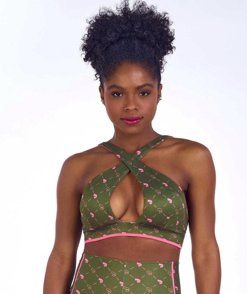 Double-sided cross strap top